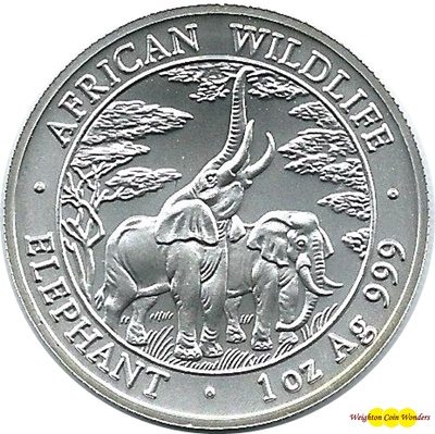 (image for) 2003 Zambia 1oz Silver ELEPHANT